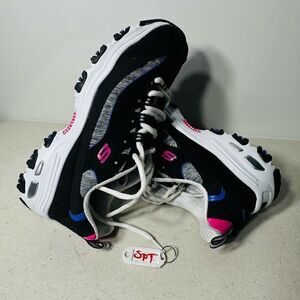 Womens Skechers 149060 Athletic Sport D'Lites Sparkling Rain Shoes Black Purple